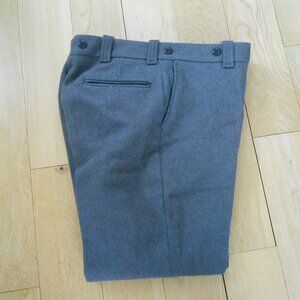 MELTON WOOL PANTS-VINTAGE-WINTERMASTER-GRAY-APPROX. 34 X 29-VERY GOOD